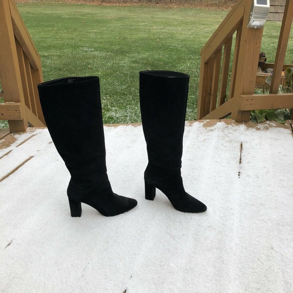 Women's Banana Republic Black Suede Boots Size 10M